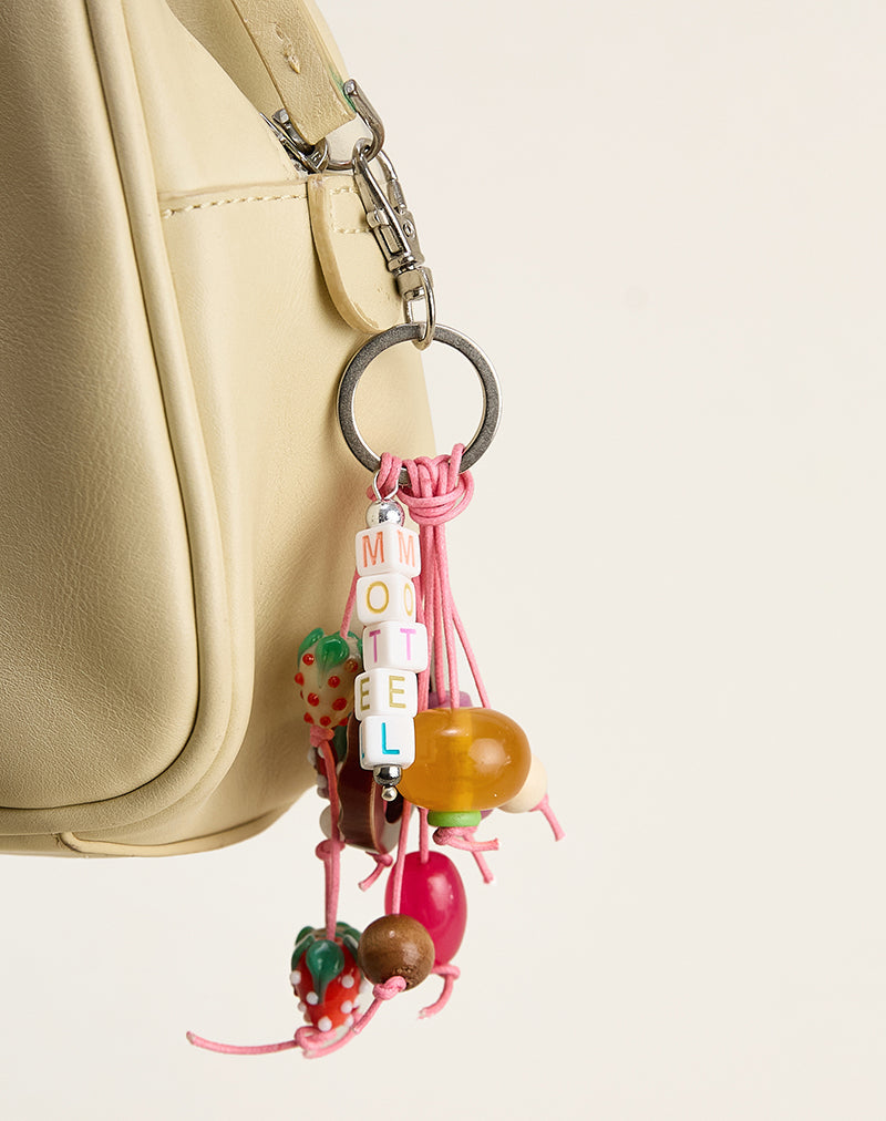 Image of Wooden and Strawberry Keychain