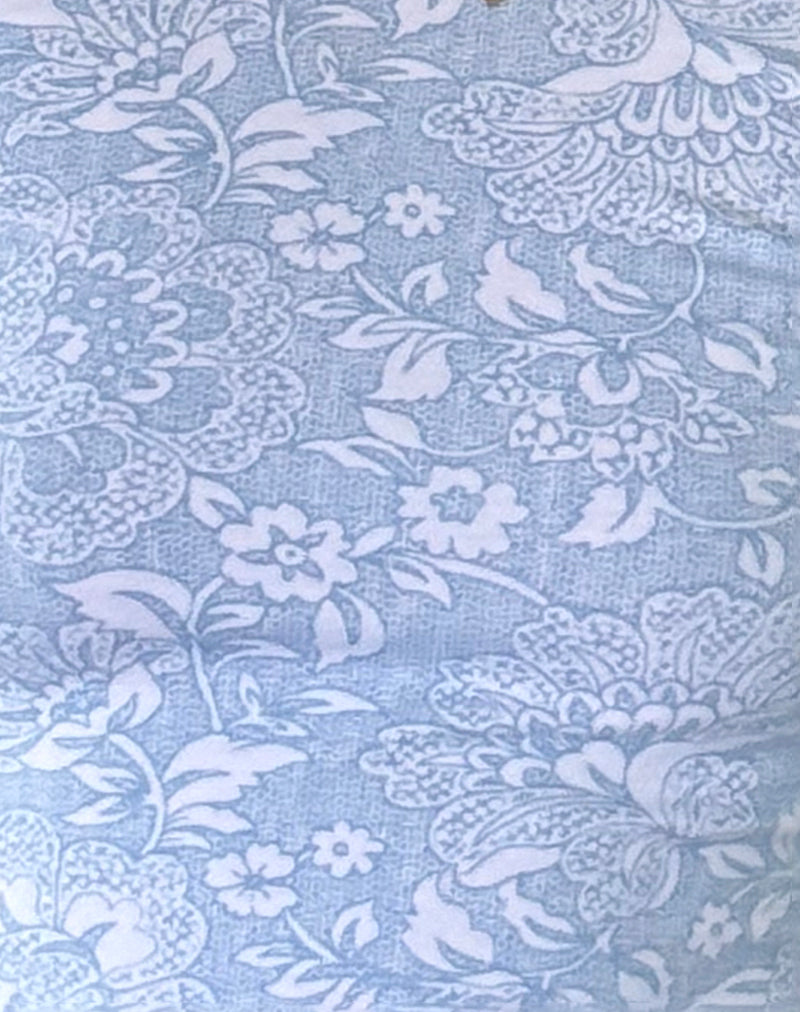 Image of Xiwani Top in White Ornate Print Lycra