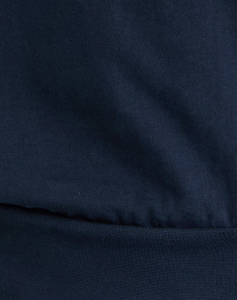 Image of Yacin Slouchy Top in Navy