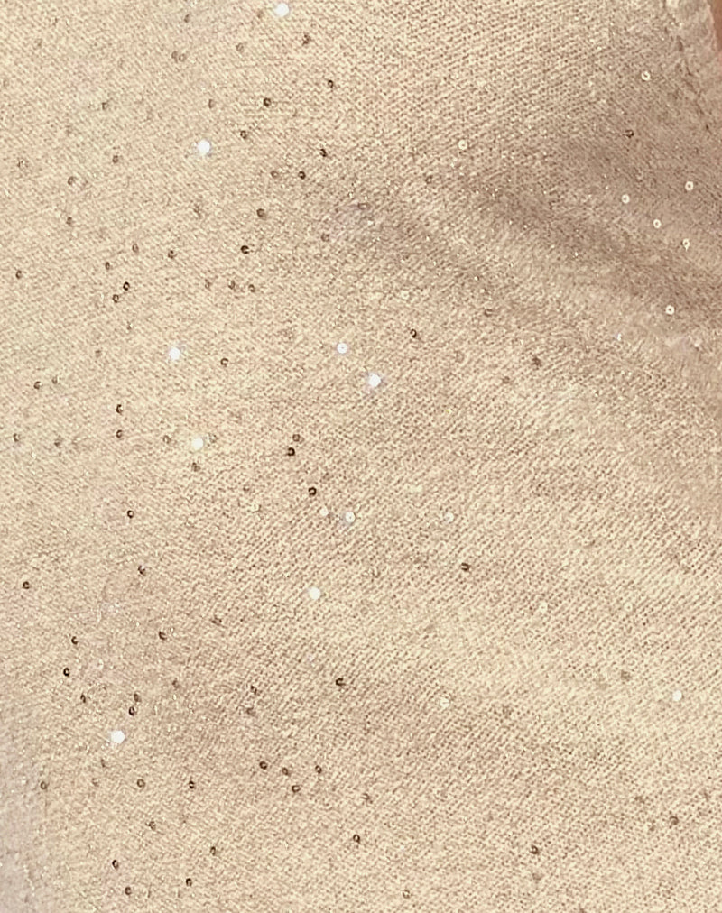 Image of Yakanta Mini Dress in Sequin Knit Gold