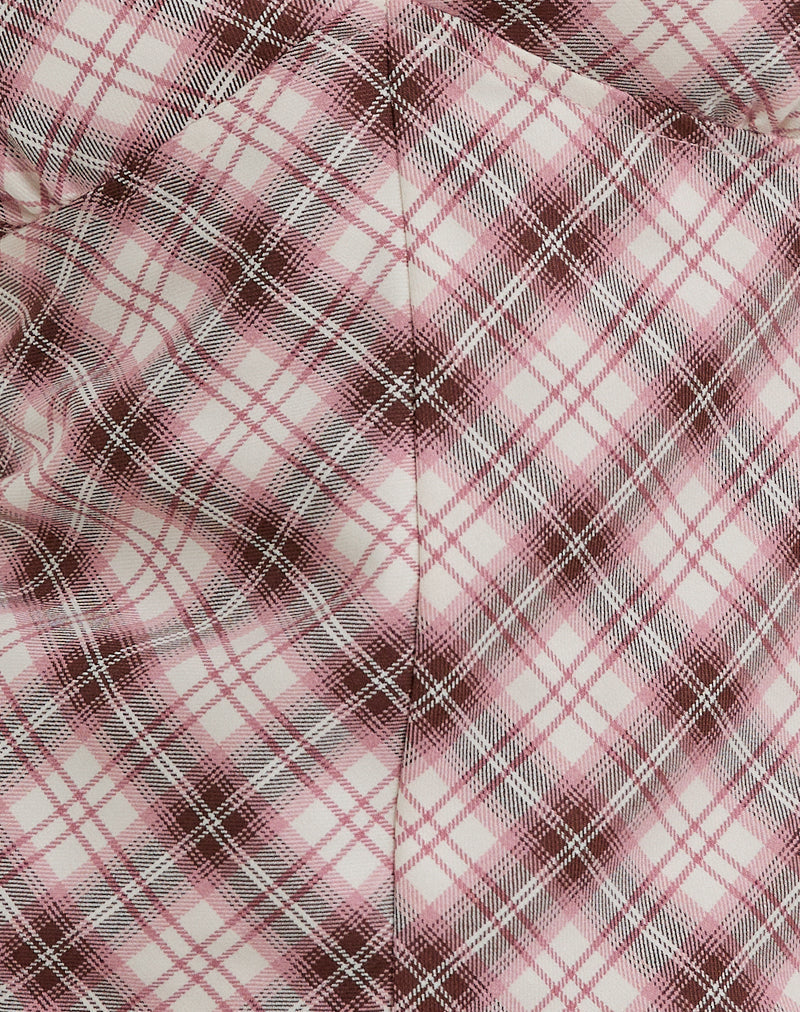Image of Yakti Halter Top in Pink Check