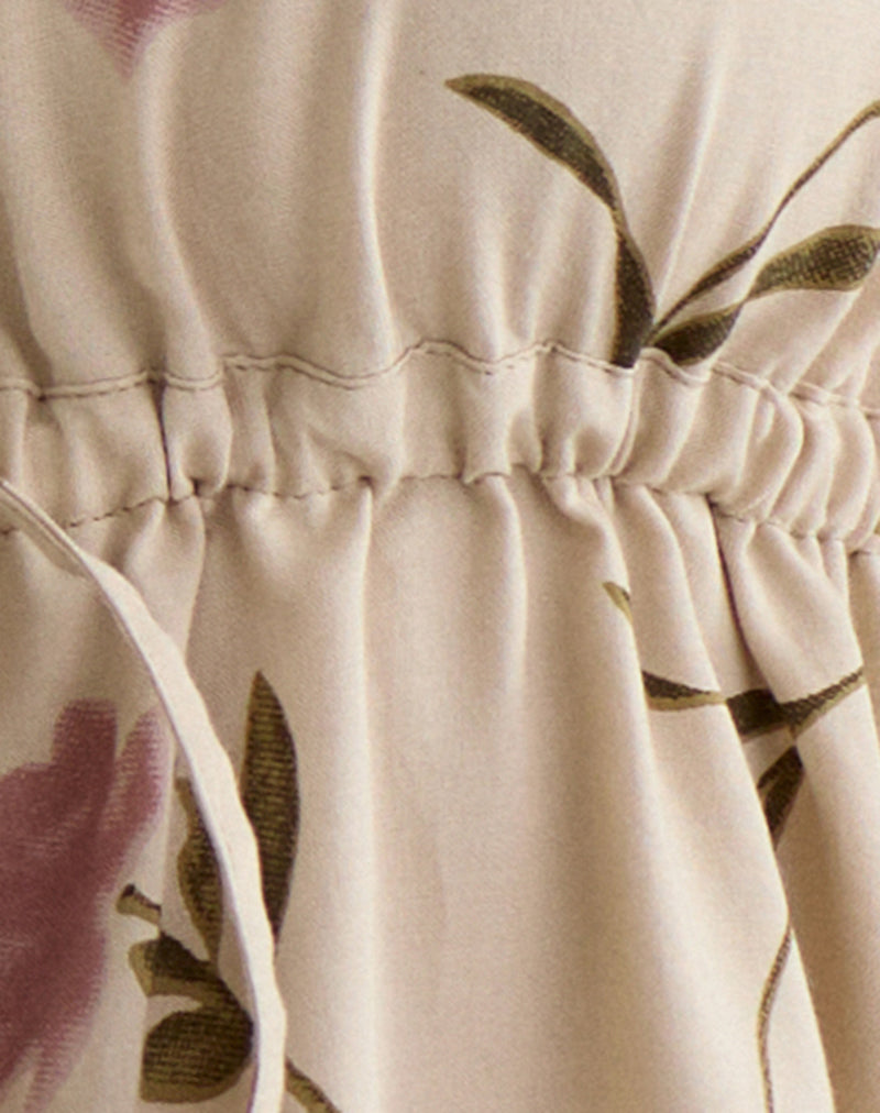 Image of Yalova Halter Top in Bloom Leafy Taupe