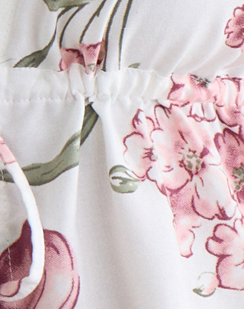 Image of Yalova Halter Top in Femme Floral White