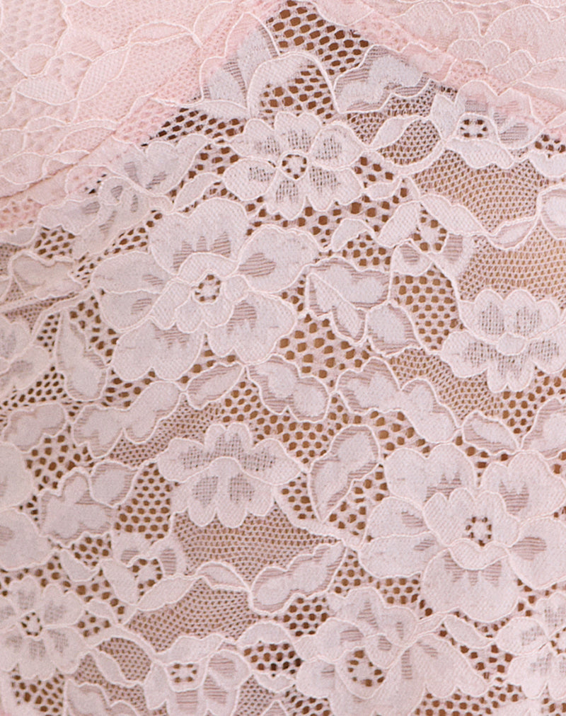 Image of Yamuna Long Sleeve Top in Lace Soft Pink