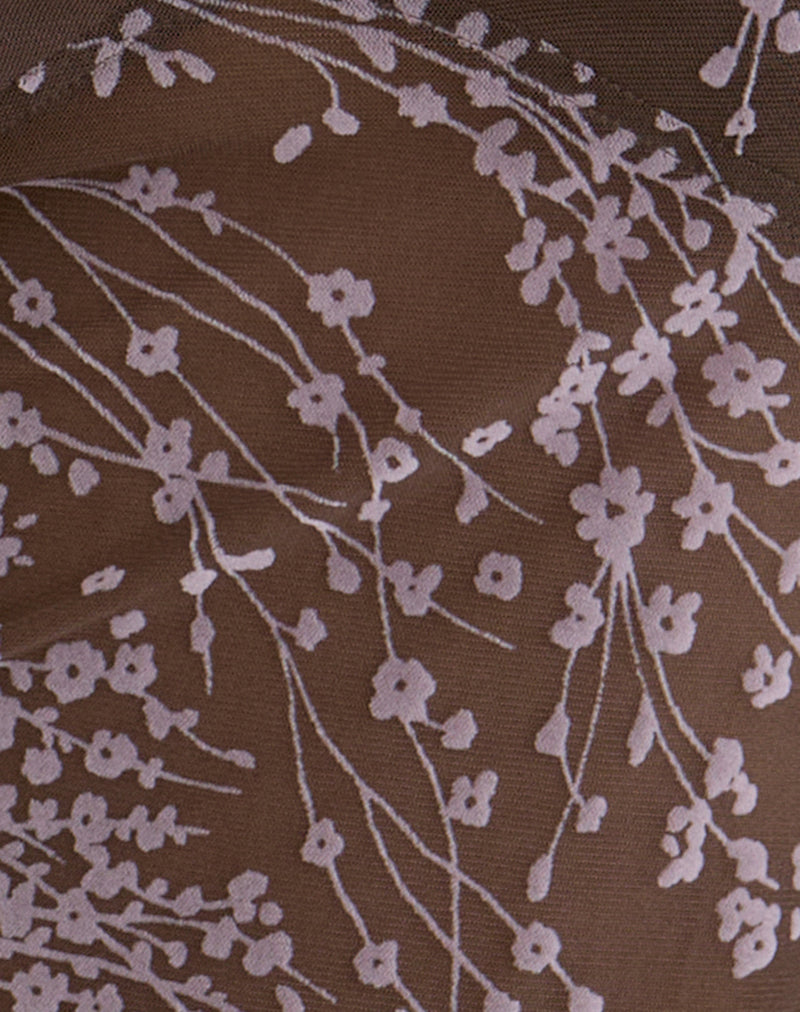 Image of Yamuna Long Sleeve Top in Moonlit Blossom Brown