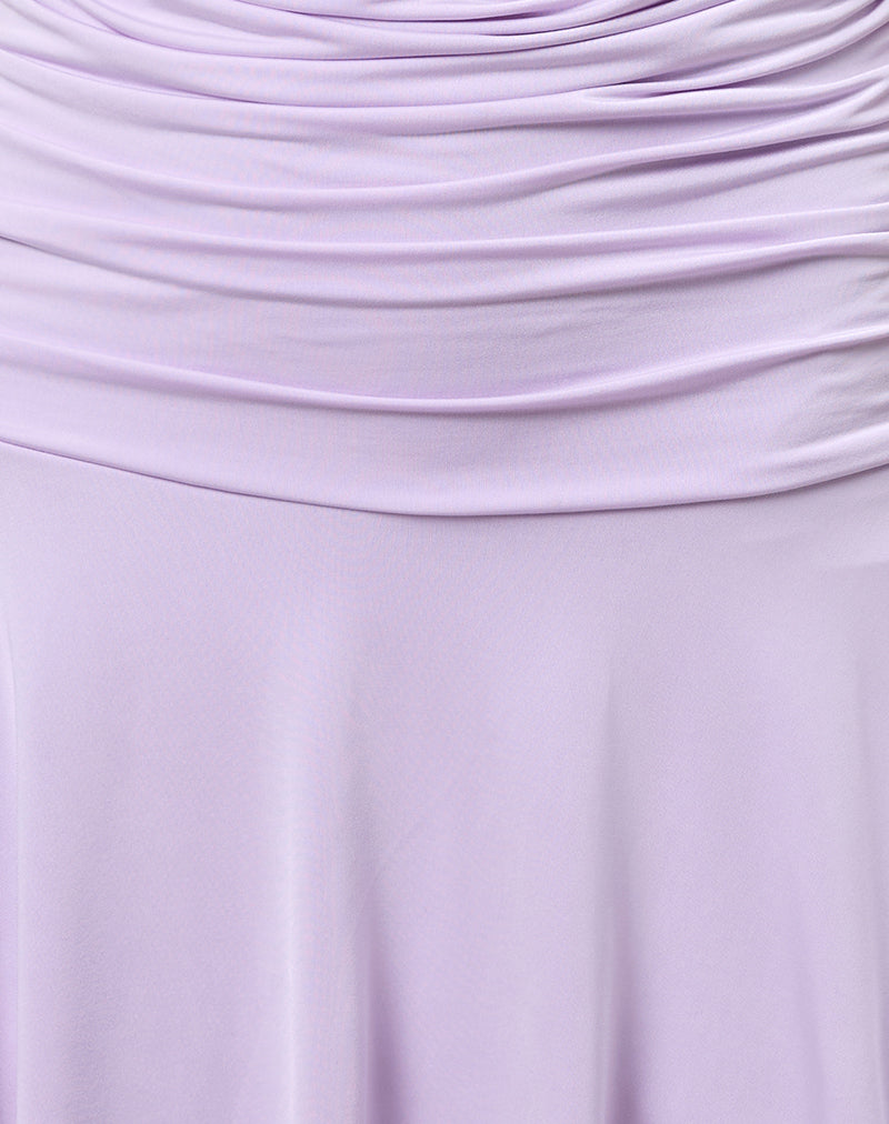 Image of Yasmin Bandeau Mini Dress in Slinky Lilac