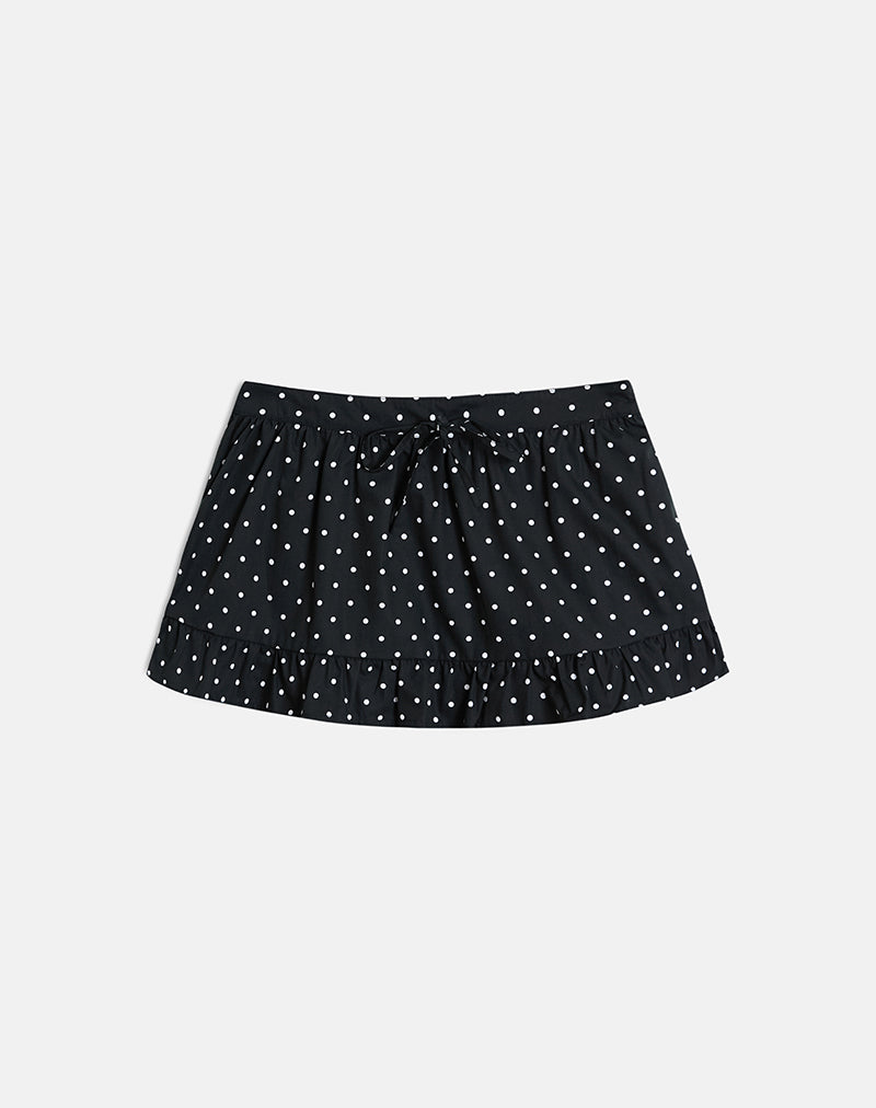 Image of Yasumi Mini Skirt in Basic Polka Black