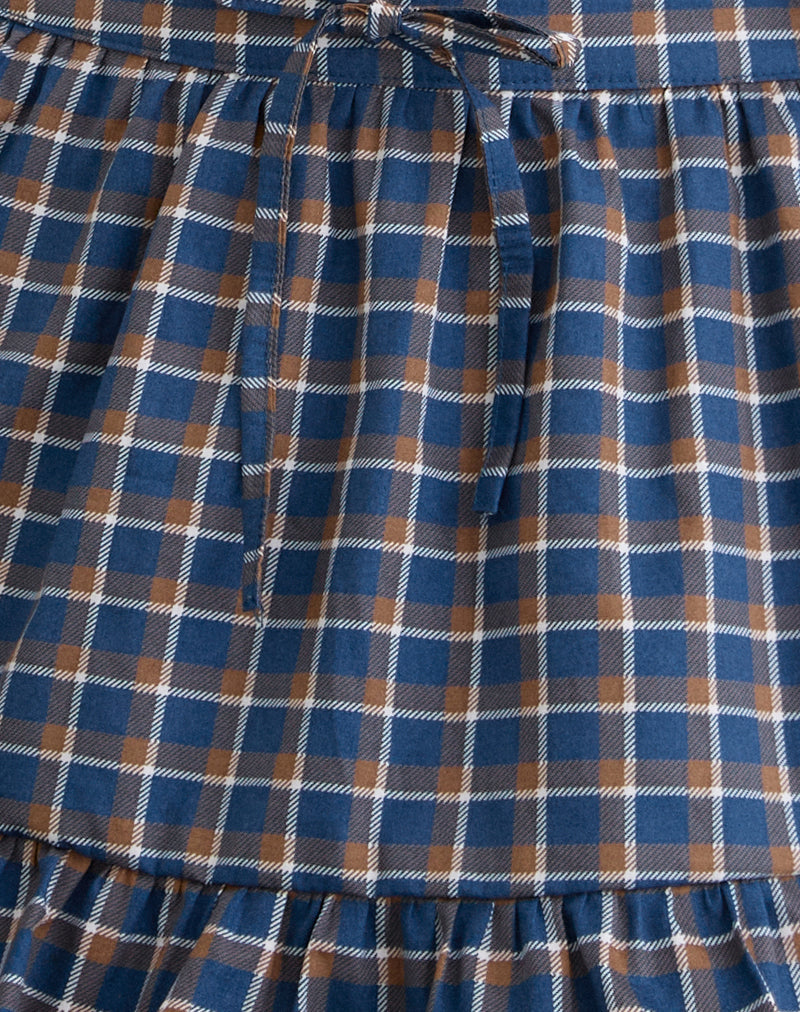 Image of Yasumi Mini Skirt in Medium Tartan Blue