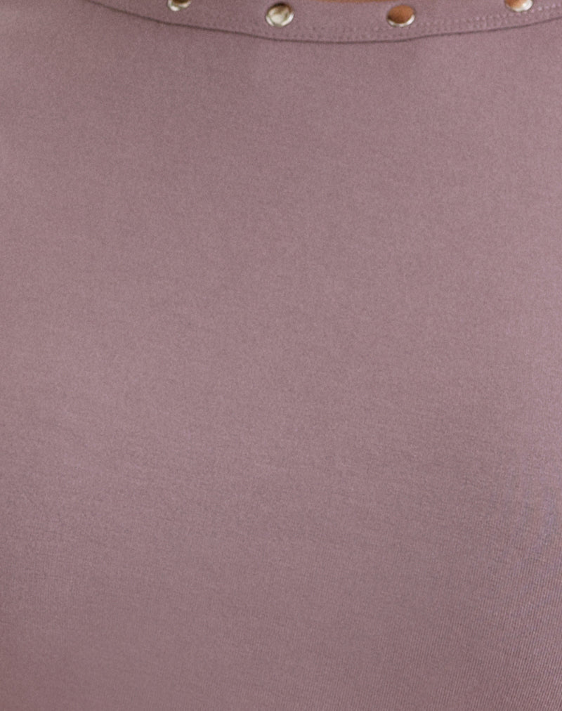 Image of Yetta Double Studded Vest Top in Dusty Mauve