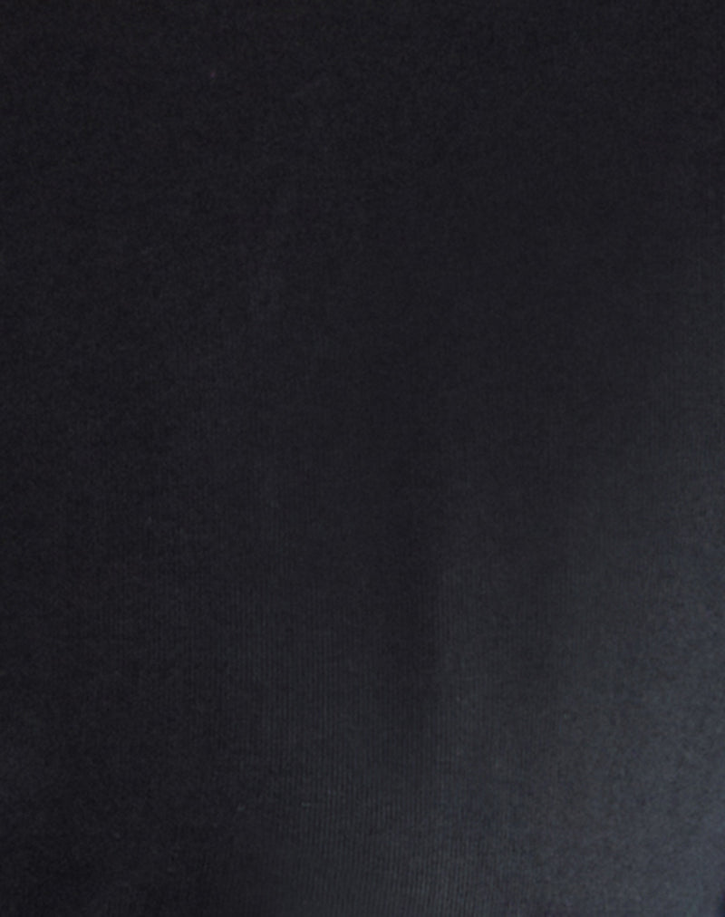 Image of Yubin Keyhole Long Sleeve Top in Cupro Black