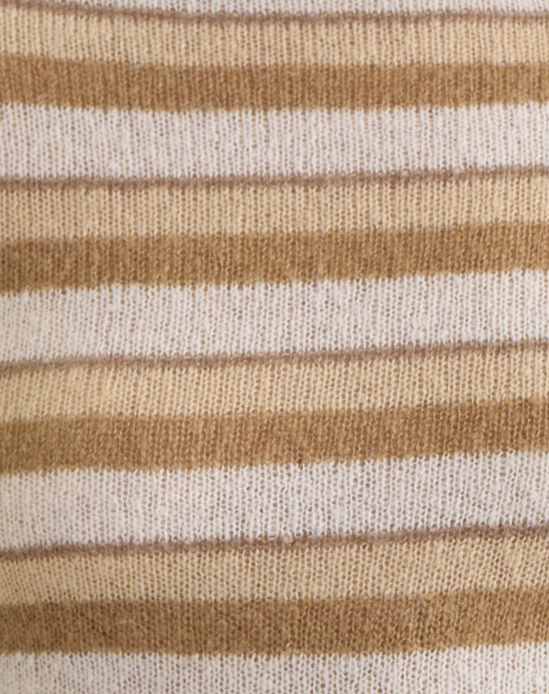 Image of Yukara Long Sleeve Top in Knit Tonal Stripe