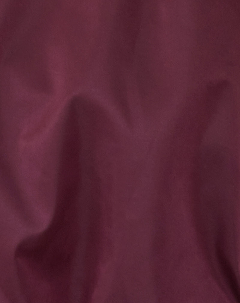 Image of Yusna Puffball Mini Dress in Dark Berry