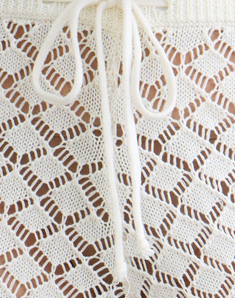 Image of Zahli Trouser in Knit White