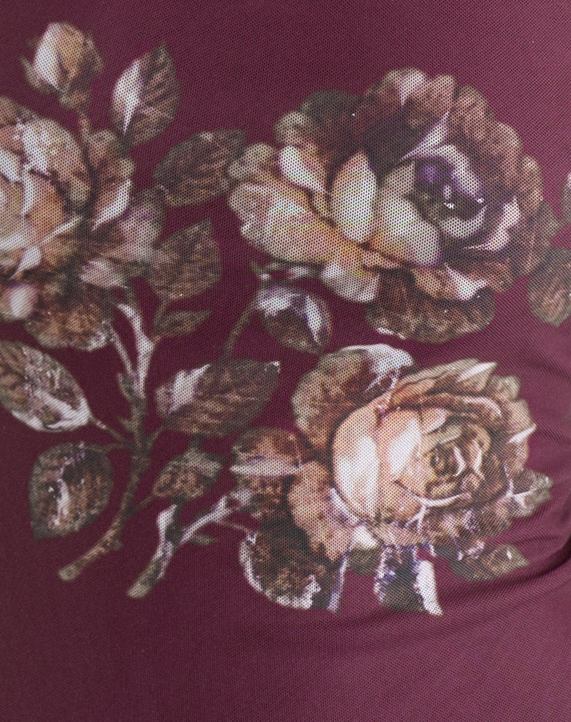 Image of Zalika Top in Crystal Rose Burgundy