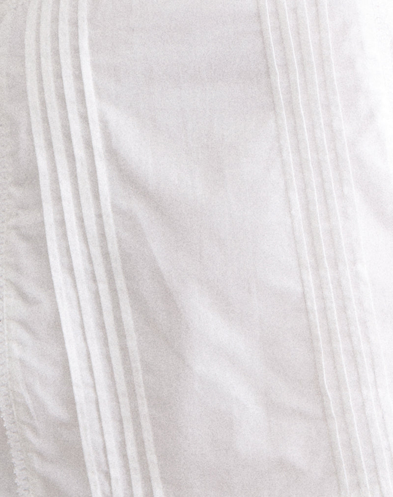 Image of Zelie Square Neck Top in Broderie Poplin White