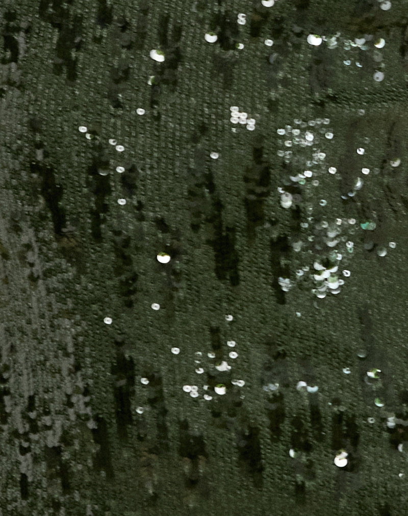 Image of Zumaya Halter Dress in Mixed Drape Sequin Khaki
